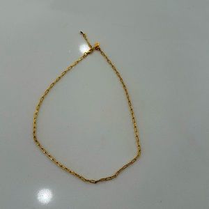 Paper clip gold filled necklace